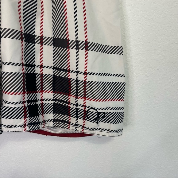 Men’s OP Swim Trunks White w/ Black & Red Plaid – Size 38 - Picture 4 of 6